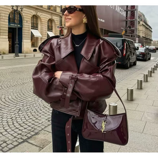 Stylische Lederjacke