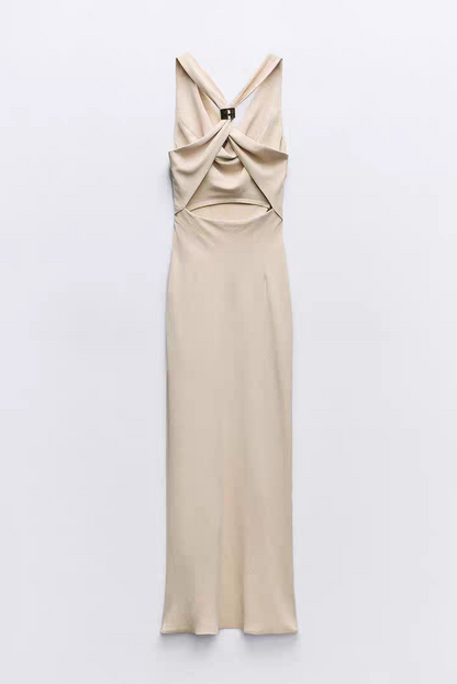 Beige Dress Long