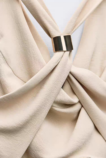 Beige Dress Long